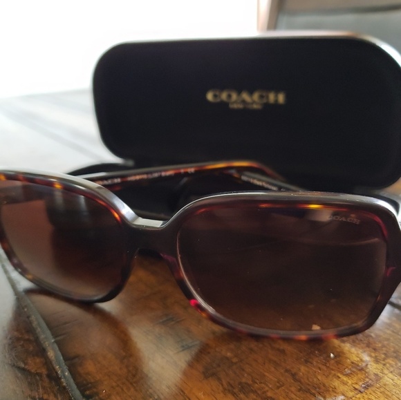 Coach Dark Tortoise Sunglasses - Picture 1 of 6